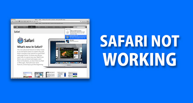 Safari Not Working